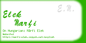 elek marfi business card